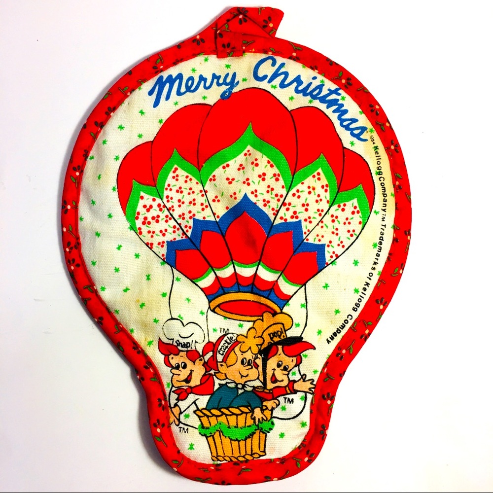 Vintage 1984 Keebler Elf Merry Christmas Pot Holder